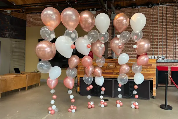 Pink balloon bouquets