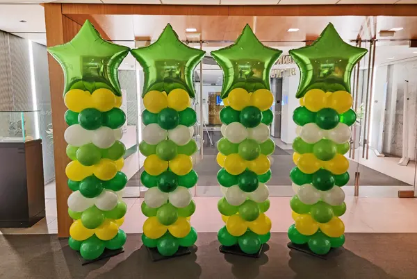 Balloon columns for office event