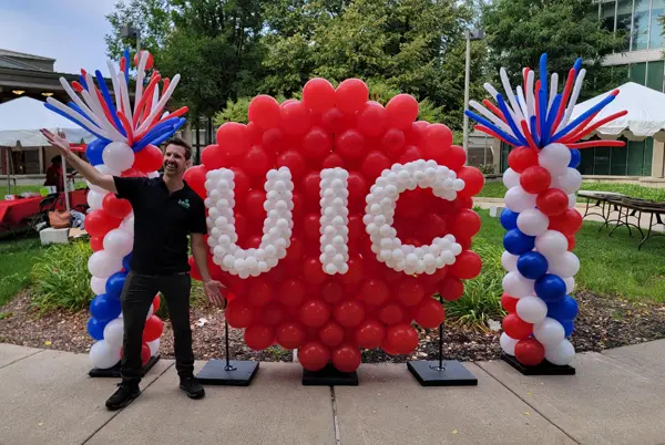 University of Illinois Chicago School Color Balloon Decor