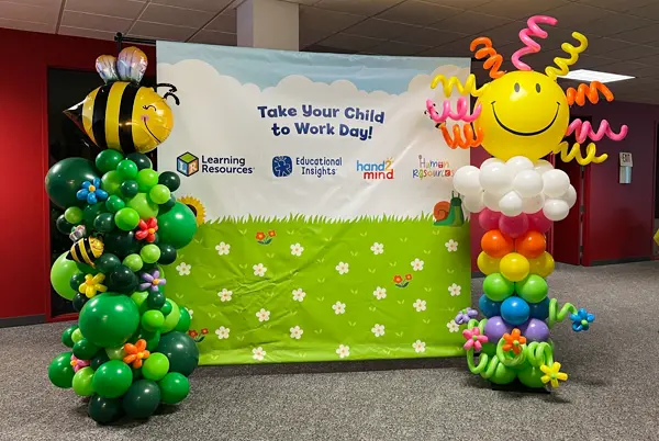 Nature inspired balloon decor perfect for spring and summer events!